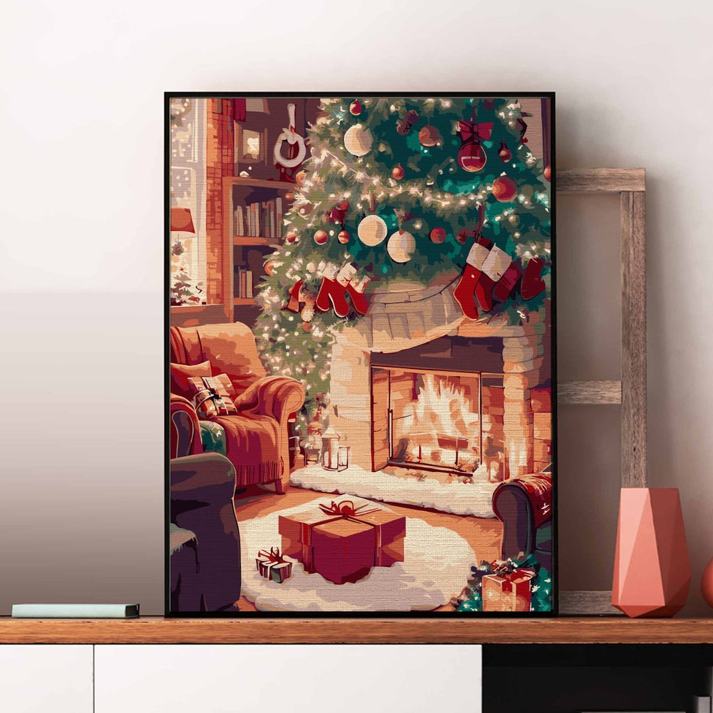 Waiting for Santa - Pictură pe numere - Pictorul Fericit