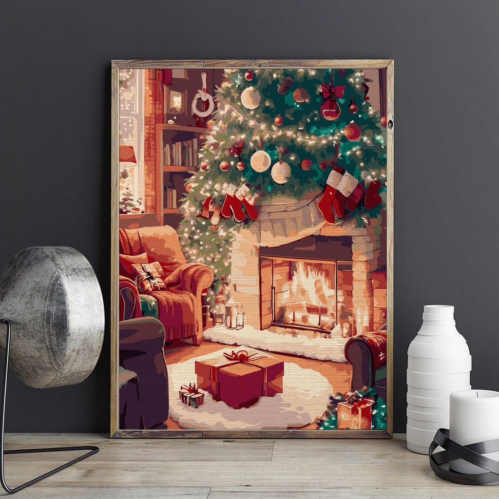 Waiting for Santa - Pictură pe numere - Pictorul Fericit