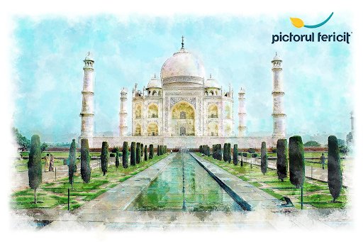 Surprinde Taj Mahalul prin pictura pe numere. Exploreaza India in imaginatia ta - Pictorul Fericit