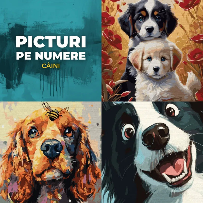 Picturi pe numere cu câini