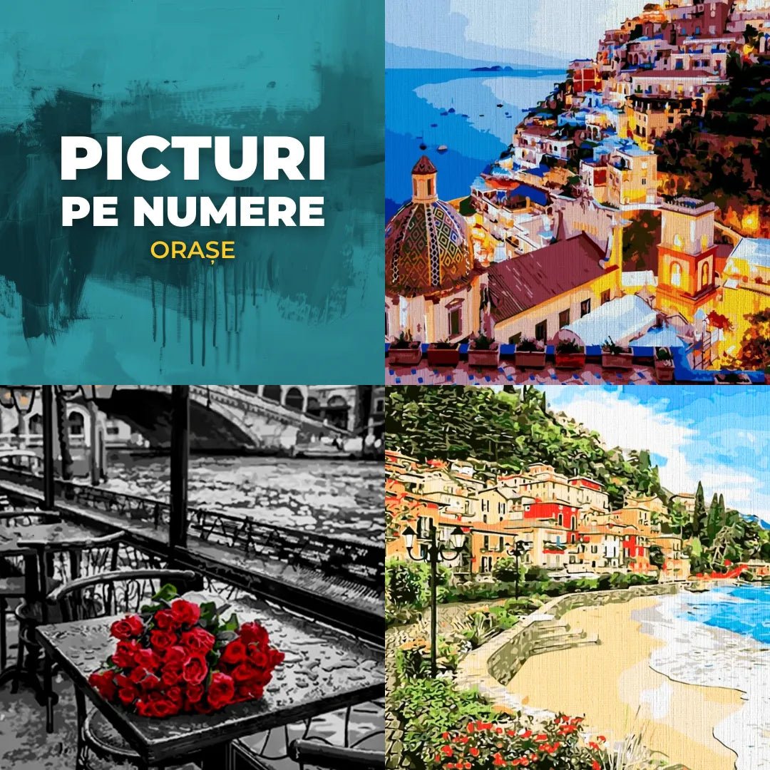 Picturi pe numere cu orașe