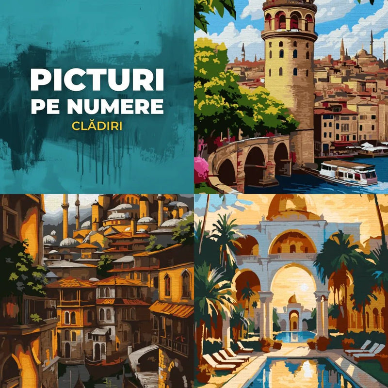 Picturi pe numere despre clădiri
