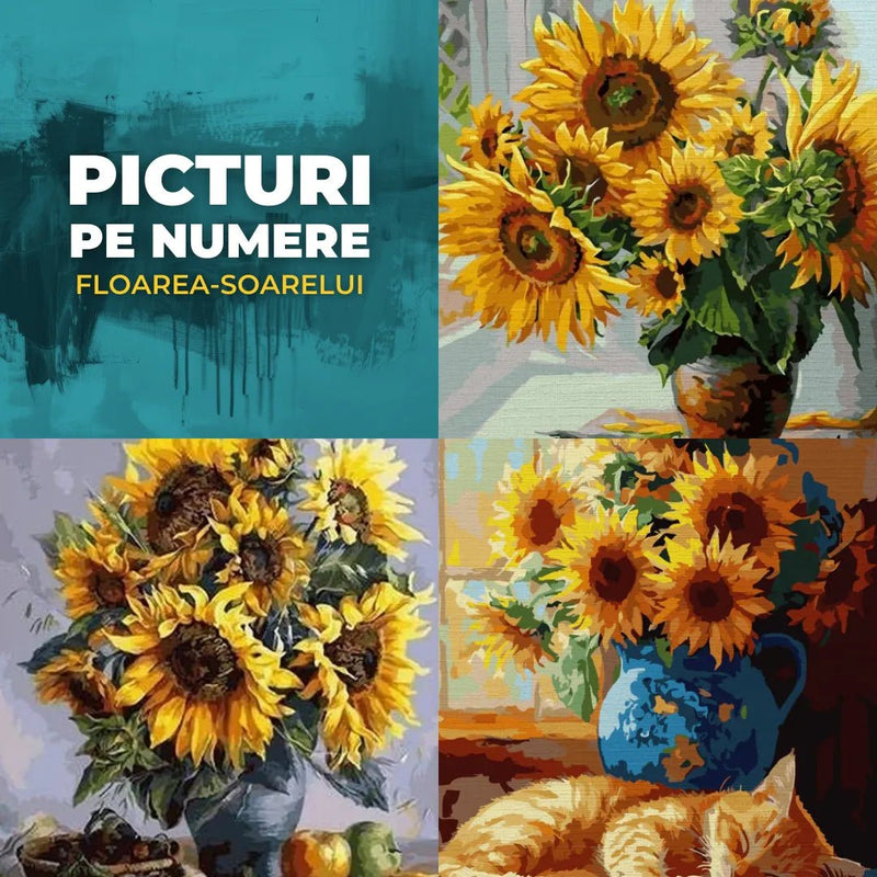 Picturi pe numere floarea soarelui