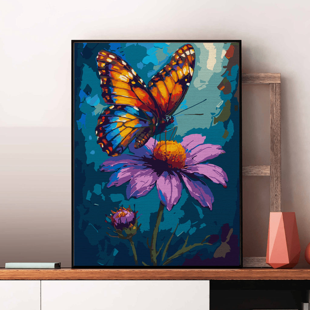 Aripi colorate - Pictură pe numere - Pictorul Fericit