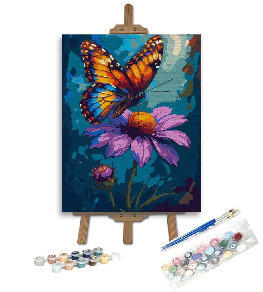 Aripi colorate - Pictură pe numere - Pictorul Fericit