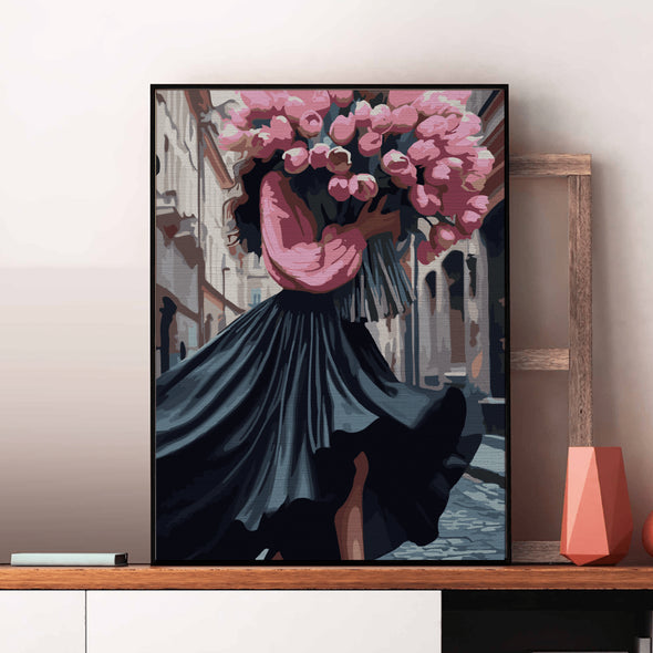 Armonie roz - Pictură pe numere - Pictorul Fericit