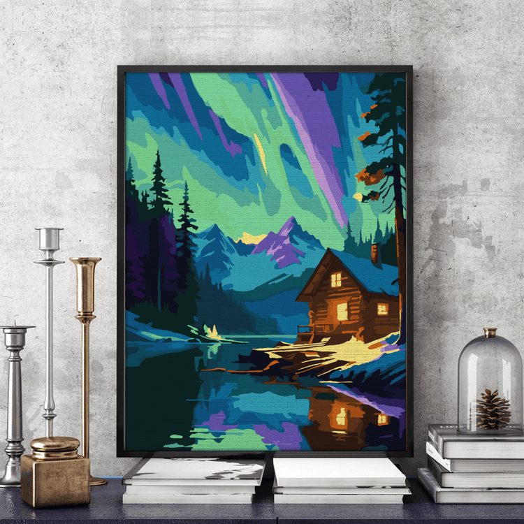 Aurora boreală - Pictură pe numere - Pictorul Fericit