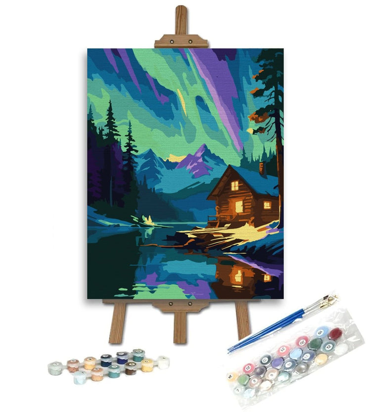Aurora boreală - Pictură pe numere - Pictorul Fericit