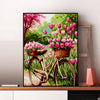 Bicicletă cu flori - Pictură pe numere