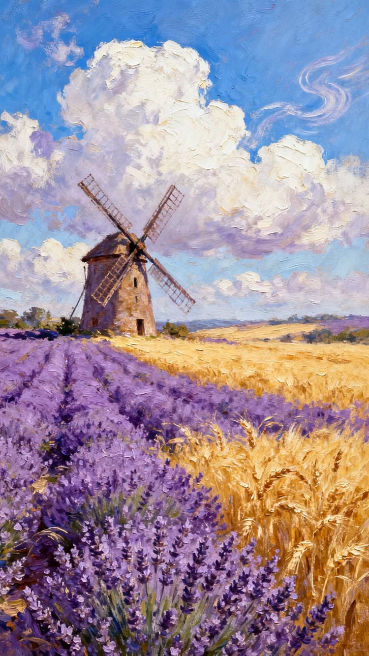 Câmp de lavandă - Pictură pe numere - Pictorul Fericit