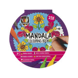 Carte de colorat Mandala Grafix, diverse modele pentru fete, 25 foi, 3+
