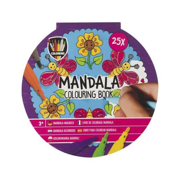 Carte de colorat Mandala Grafix, diverse modele pentru fete, 25 foi, 3+ - Pictorul Fericit