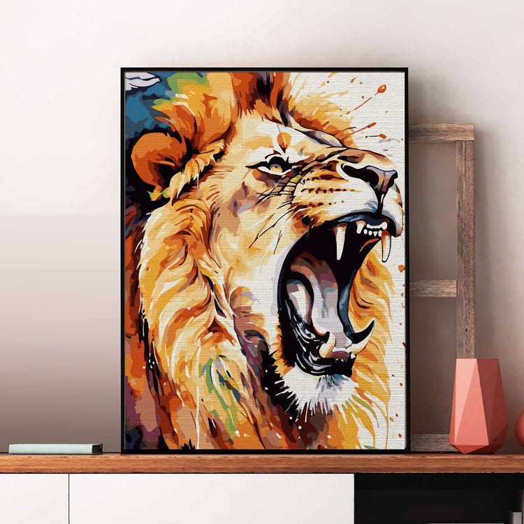 Chemarea leului (Lion's call) - Pictură pe numere - Pictorul Fericit