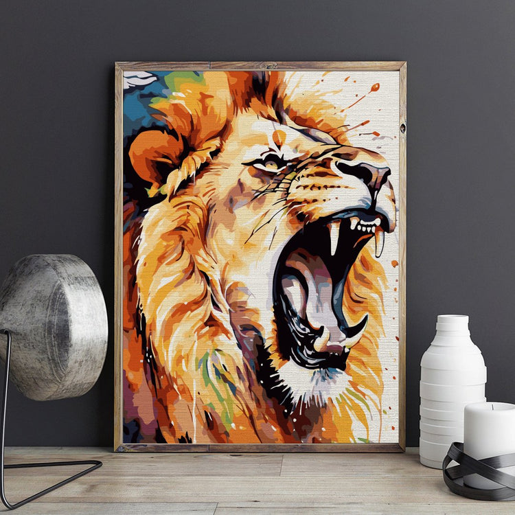 Chemarea leului (Lion's call) - Pictură pe numere - Pictorul Fericit
