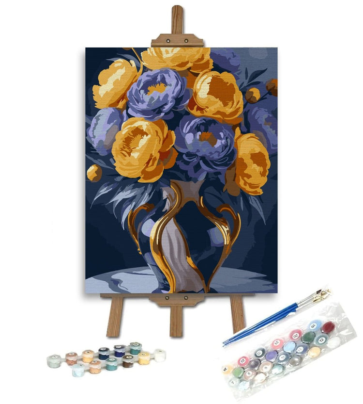 Contrast floral - Pictură pe numere - Pictorul Fericit