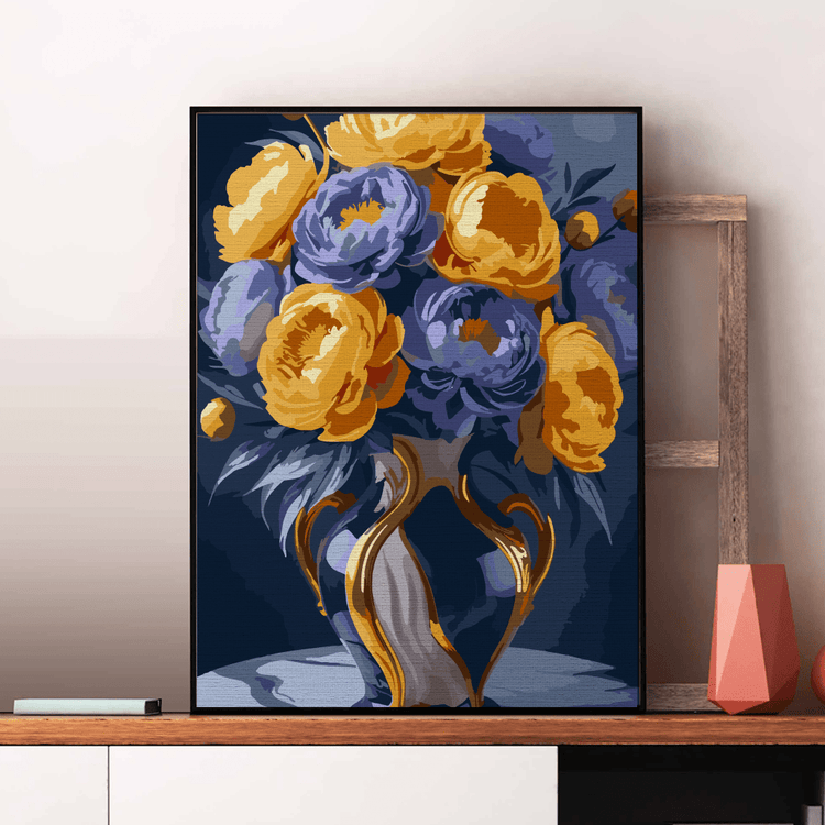 Contrast floral - Pictură pe numere - Pictorul Fericit