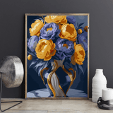 Contrast floral - Pictură pe numere