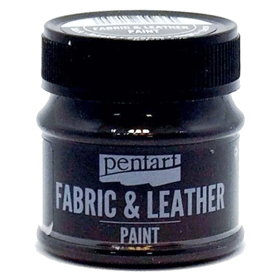 Culori pe bază de apă pentru piele/imitație de piele/textile/PVC, 50 ml, diverse culori, Pentart negru 