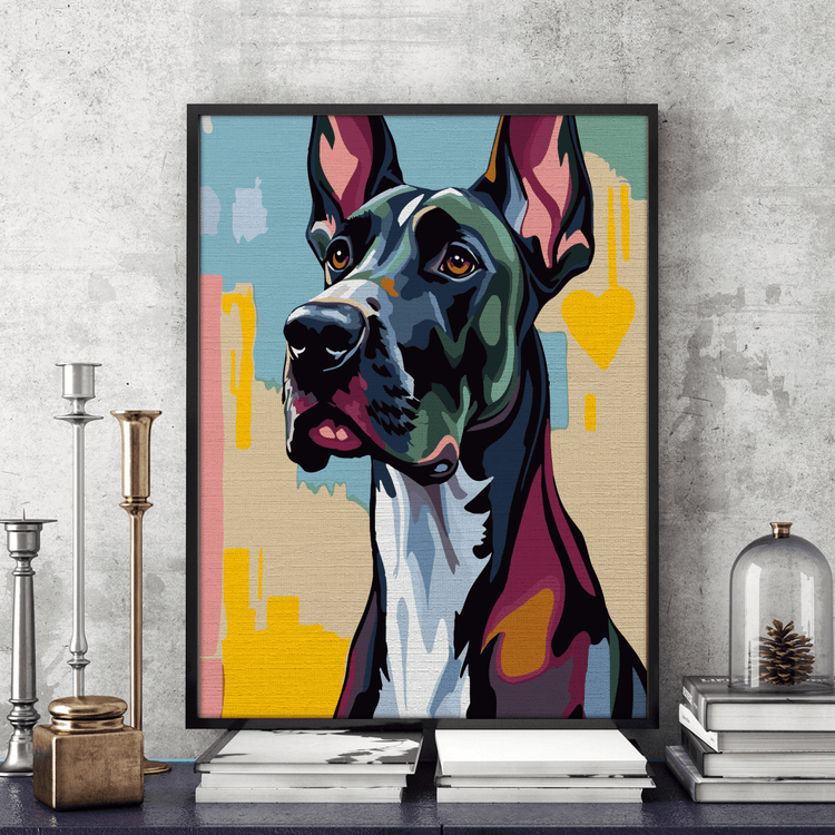 Dog German - Pictură pe numere - Pictorul Fericit
