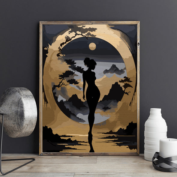 Femeia lunii - Pictură pe numere - Pictorul Fericit