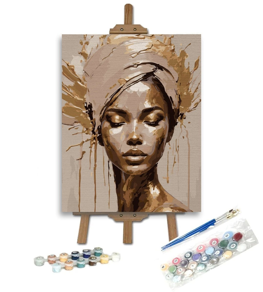 Femeie în bronz - Pictură pe numere - Pictorul Fericit