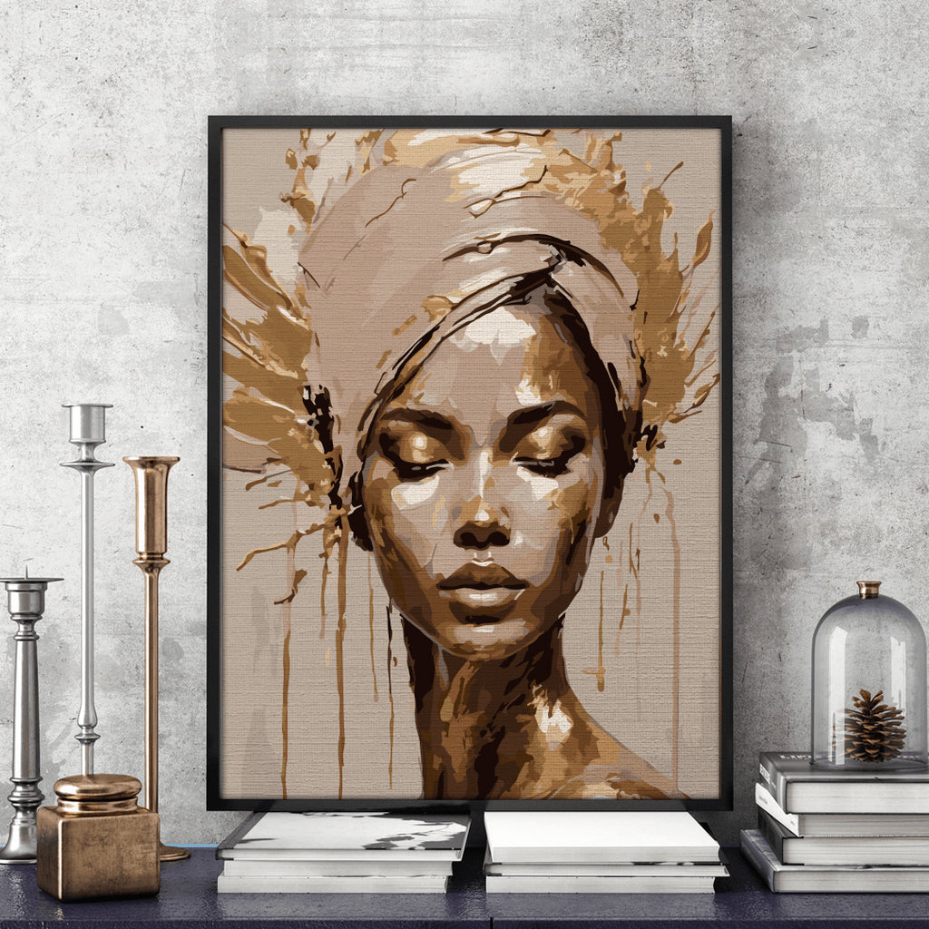 Femeie în bronz - Pictură pe numere - Pictorul Fericit