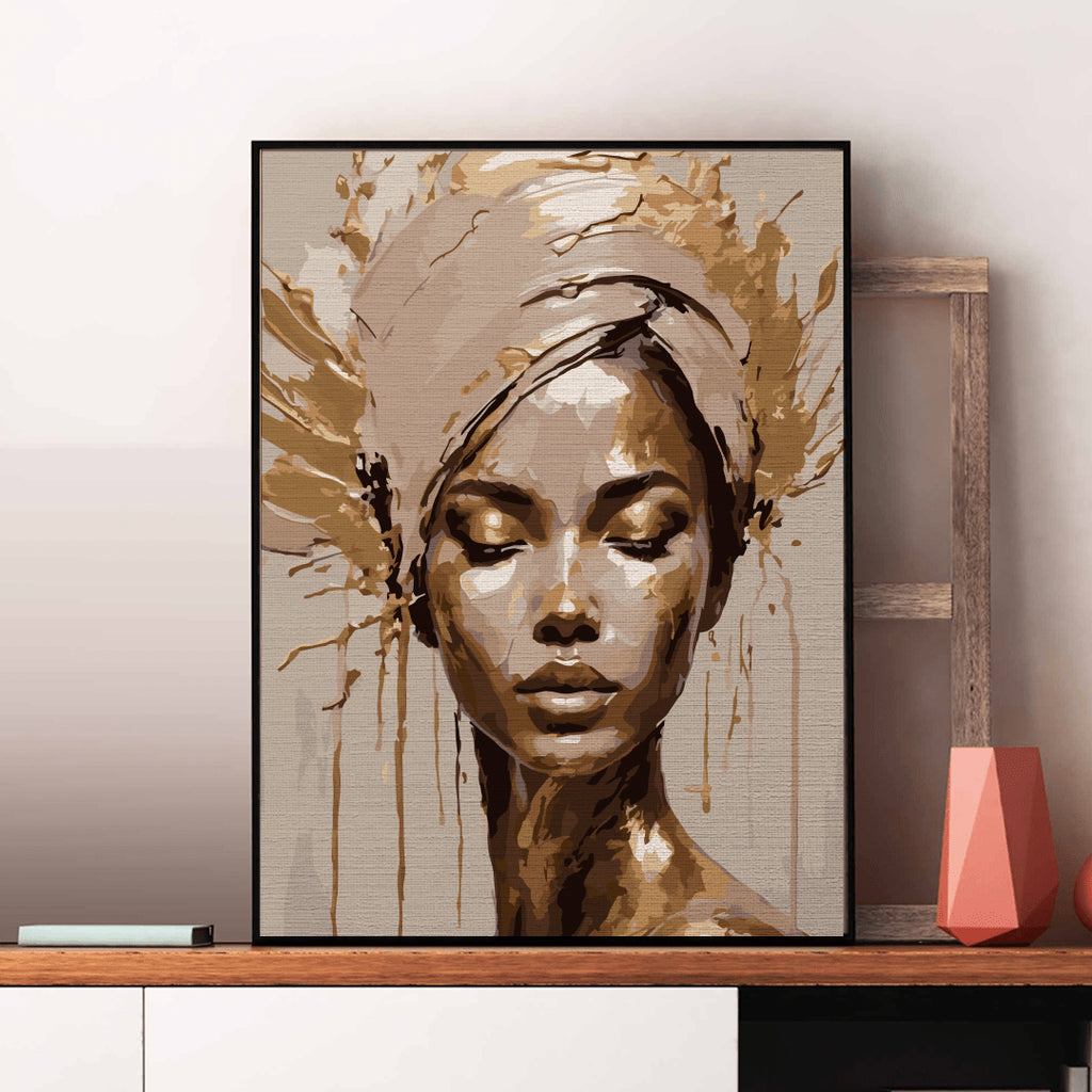 Femeie în bronz - Pictură pe numere - Pictorul Fericit