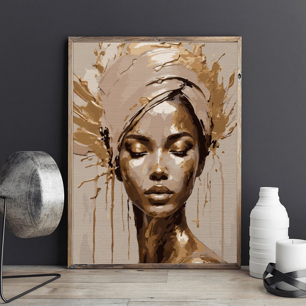 Femeie în bronz - Pictură pe numere - Pictorul Fericit