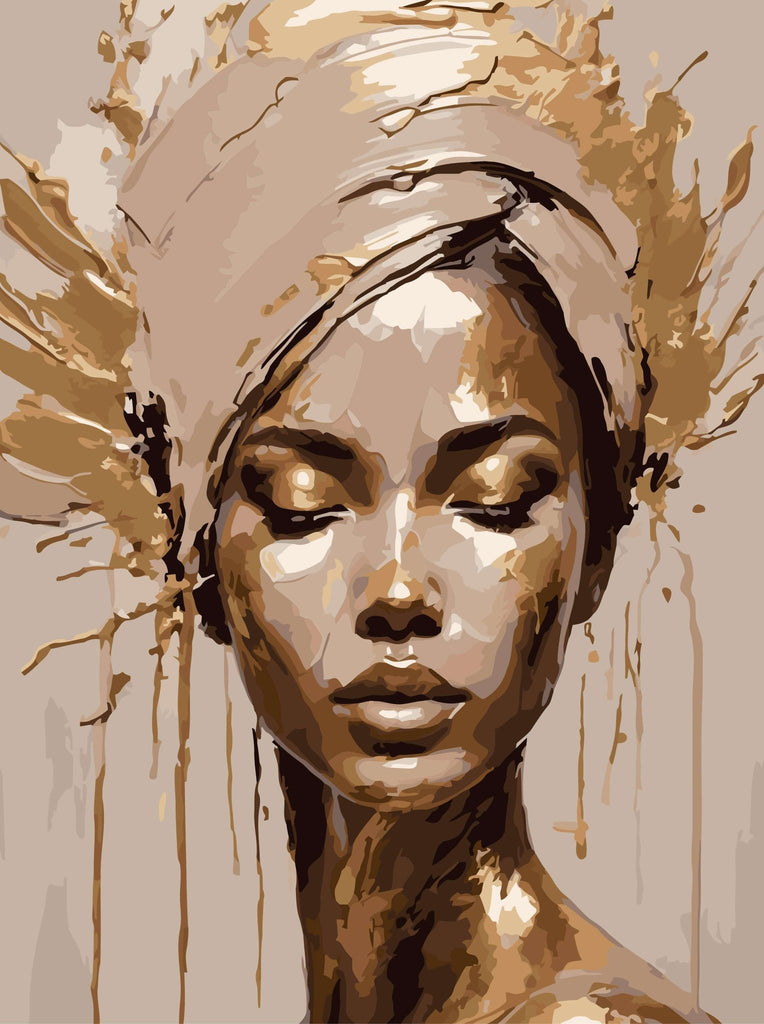 Femeie în bronz - Pictură pe numere - Pictorul Fericit