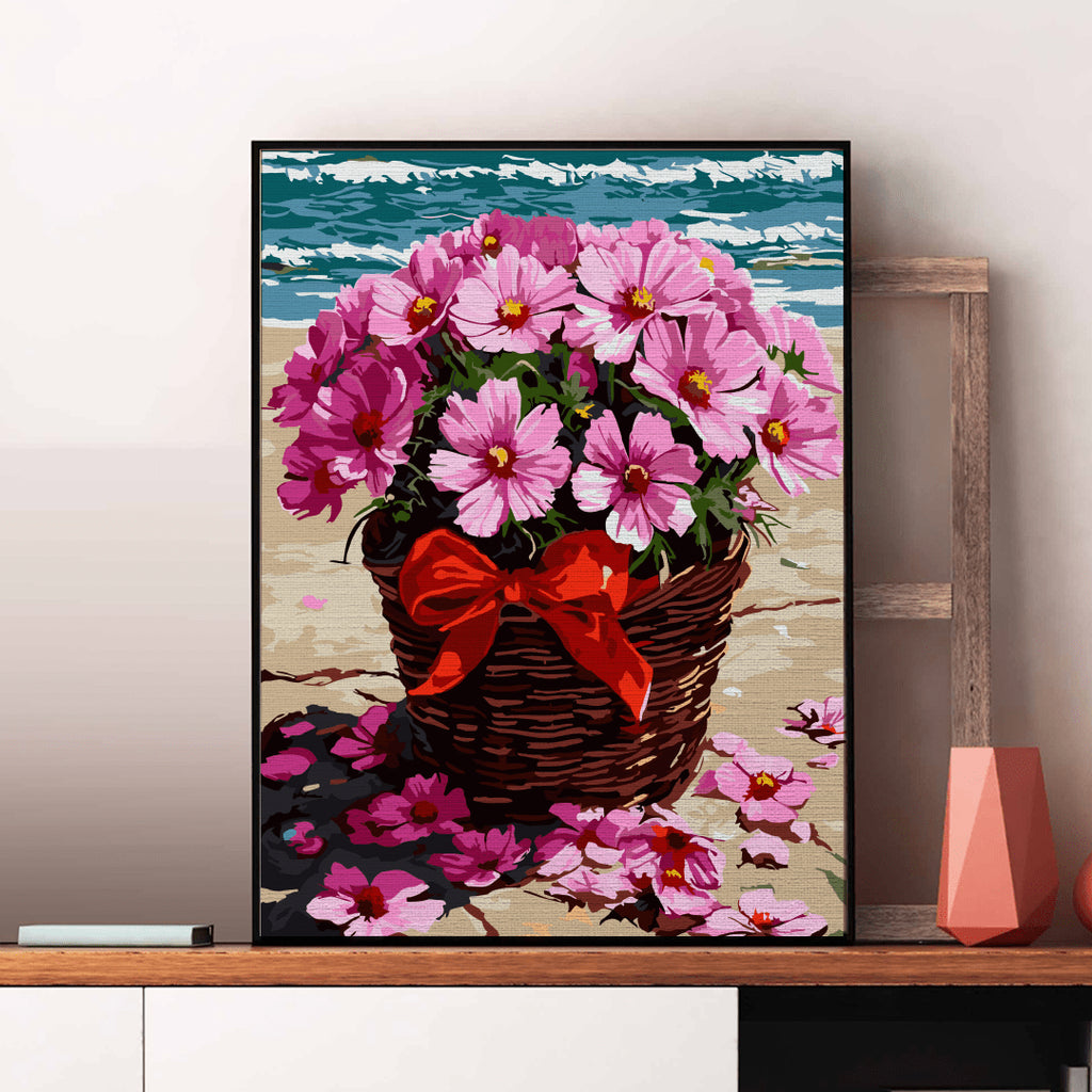 Flori de cosmos - Pictură pe numere - Pictorul Fericit