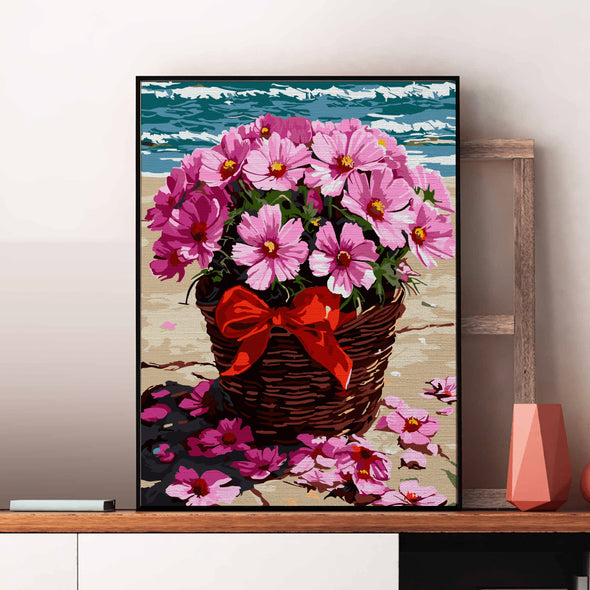 Flori de cosmos - Pictură pe numere - Pictorul Fericit