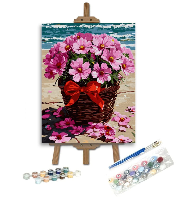 Flori de cosmos - Pictură pe numere - Pictorul Fericit