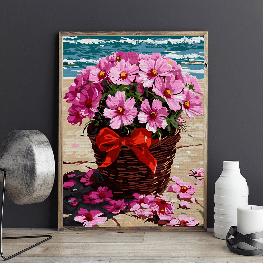 Flori de cosmos - Pictură pe numere - Pictorul Fericit