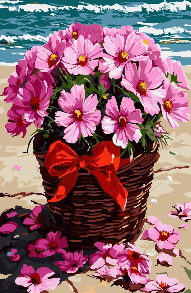 Flori de cosmos - Pictură pe numere - Pictorul Fericit