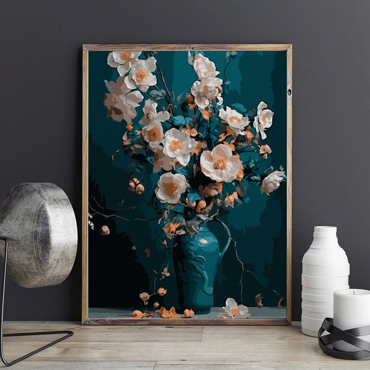 Flori de magnolie (Magnolia Flowers) - Pictură pe numere - Pictorul Fericit