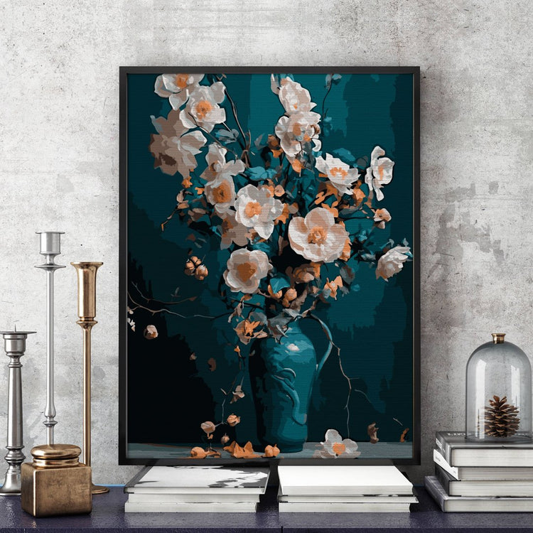 Flori de magnolie (Magnolia Flowers) - Pictură pe numere - Pictorul Fericit