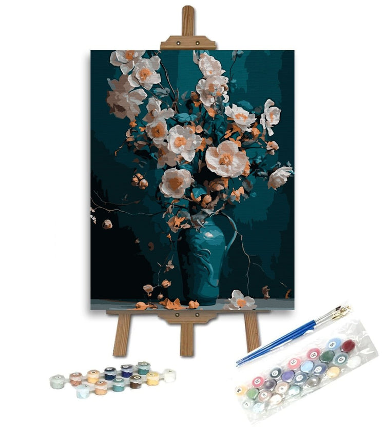 Flori de magnolie (Magnolia Flowers) - Pictură pe numere - Pictorul Fericit