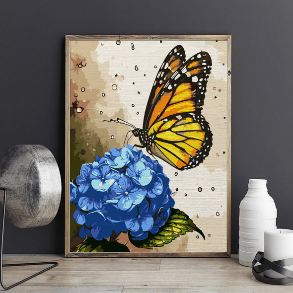 Fluture monarh - Pictură pe numere - Pictorul Fericit