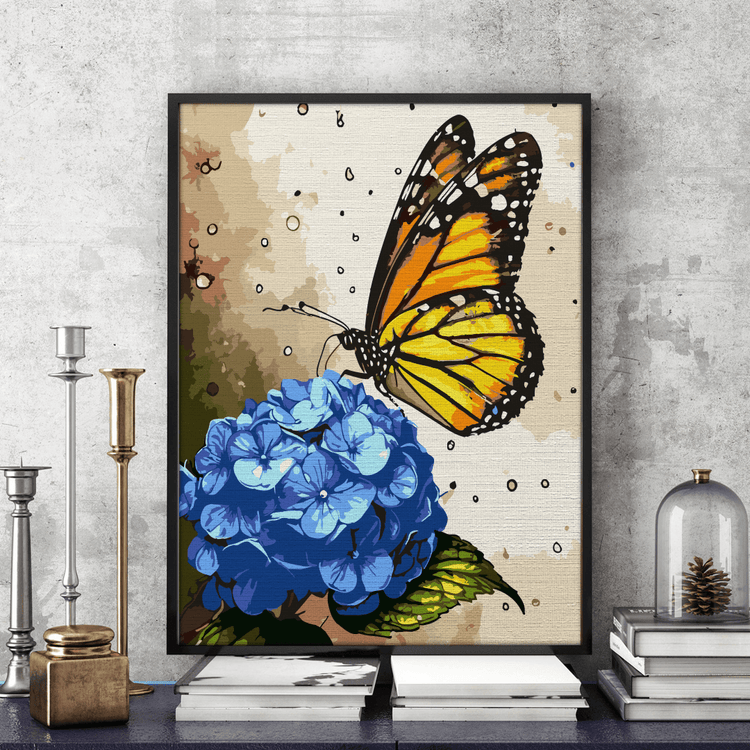 Fluture monarh - Pictură pe numere - Pictorul Fericit