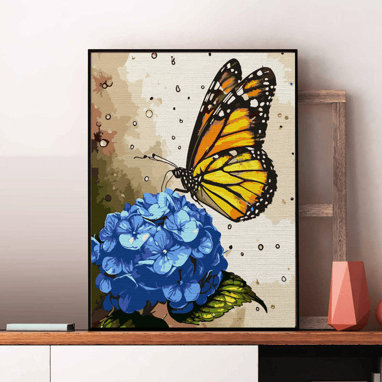Fluture monarh - Pictură pe numere - Pictorul Fericit