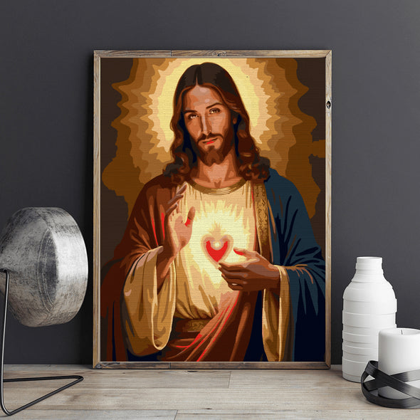 Inimă sacră - Pictură pe numere - Pictorul Fericit