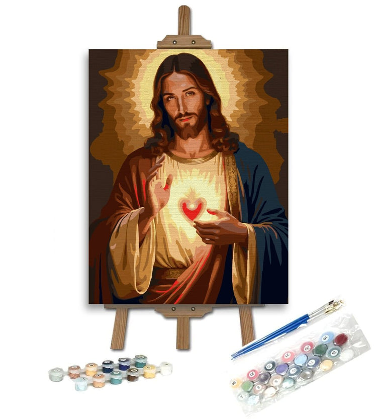 Inimă sacră - Pictură pe numere - Pictorul Fericit