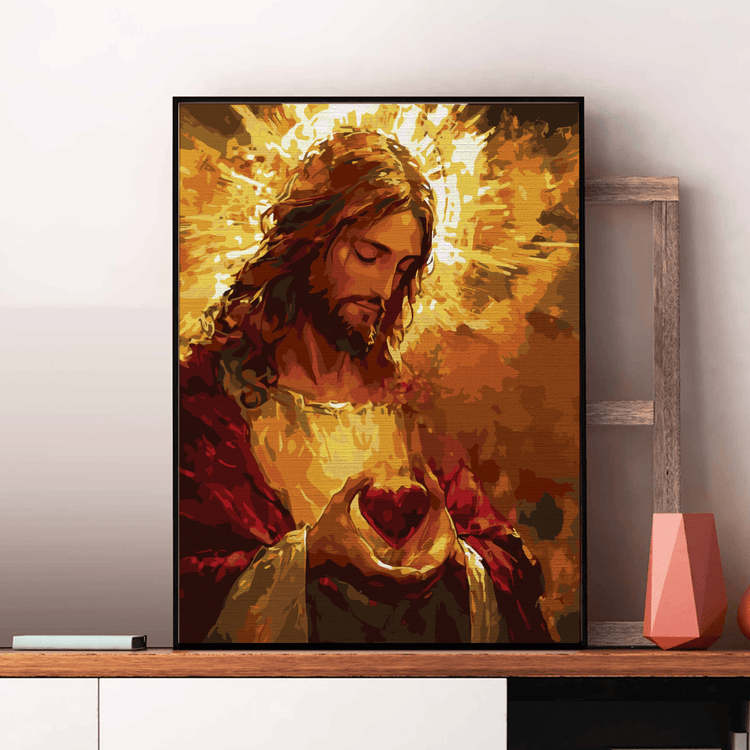 Inimă sfântă - Pictură pe numere - Pictorul Fericit