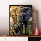 Joaca elefanților (Elephants playtime) - Pictură pe numere
