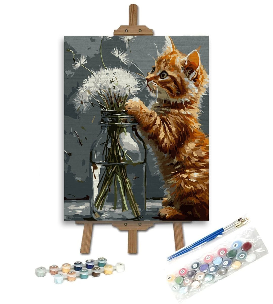 Joc în păpădii - Pictură pe numere - Pictorul Fericit