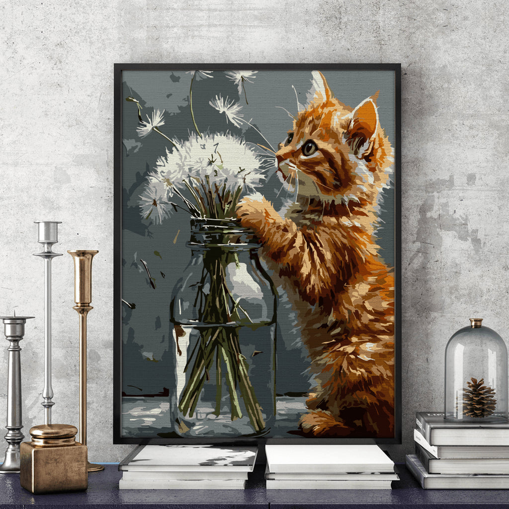 Joc în păpădii - Pictură pe numere - Pictorul Fericit