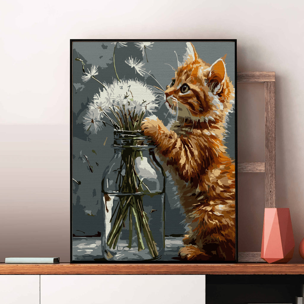 Joc în păpădii - Pictură pe numere - Pictorul Fericit