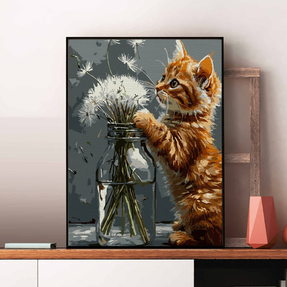 Joc în păpădii - Pictură pe numere - Pictorul Fericit