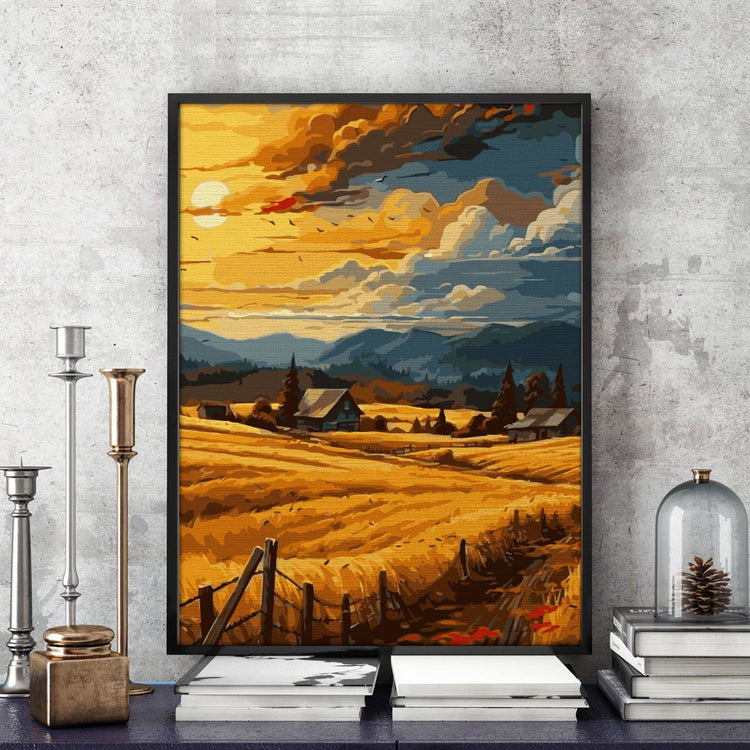 La apus (At sunset) - Pictură pe numere - Pictorul Fericit