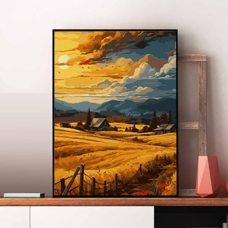 La apus (At sunset) - Pictură pe numere - Pictorul Fericit